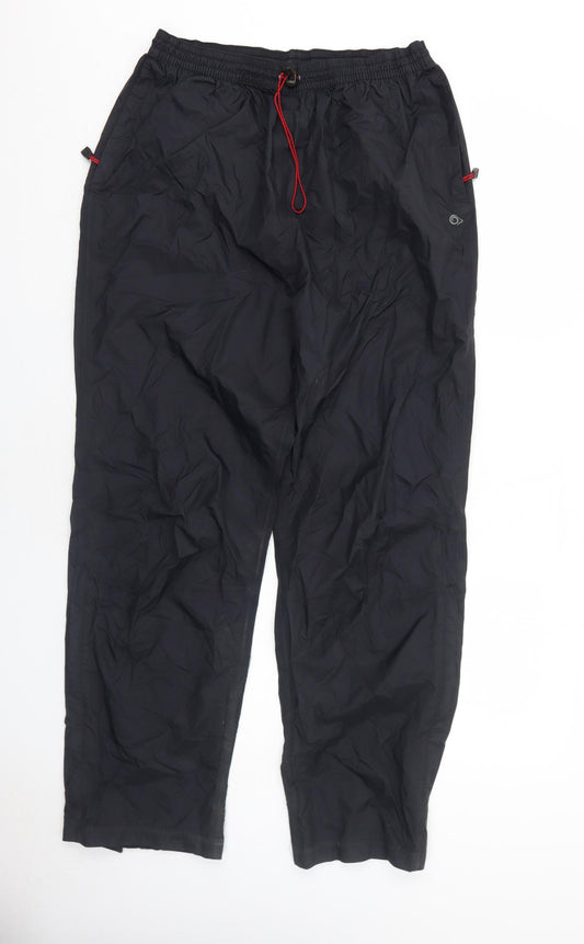 Craghoppers Mens Black Polyamide Jogger Trousers Size M Regular Drawstring - Zipped Pockets