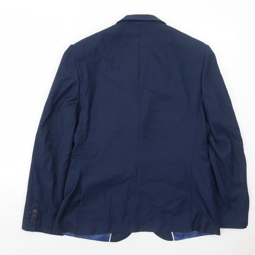 Marks and Spencer Mens Blue Polyester Jacket Suit Jacket Size 38 Regular