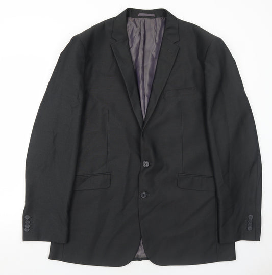 Harry Brown Mens Grey Polyester Jacket Suit Jacket Size 44 Regular