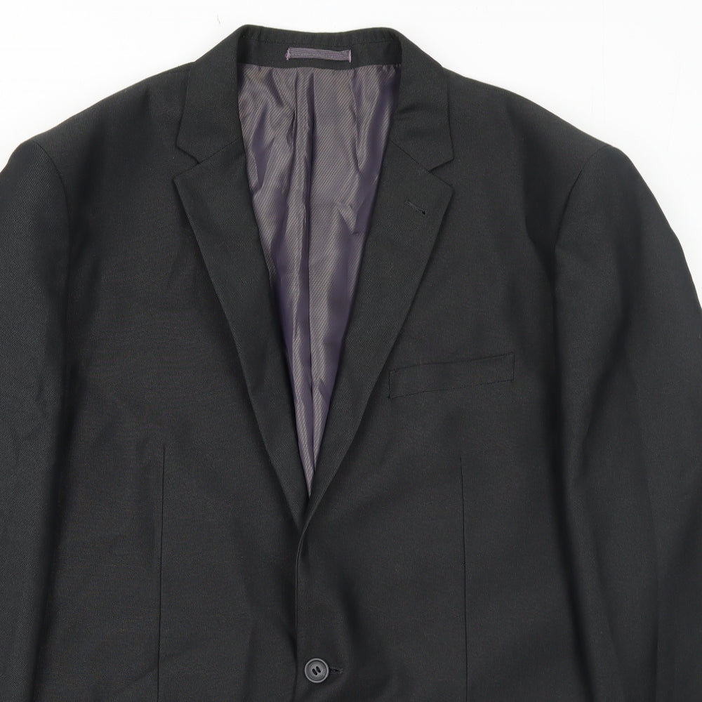 Harry Brown Mens Grey Polyester Jacket Suit Jacket Size 44 Regular
