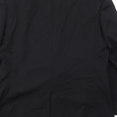 Centaur Mens Black Polyester Jacket Suit Jacket Size 46 Regular