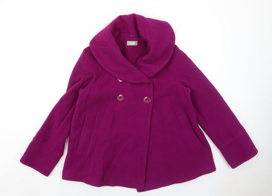 Wallis Womens Purple Jacket Size M Button