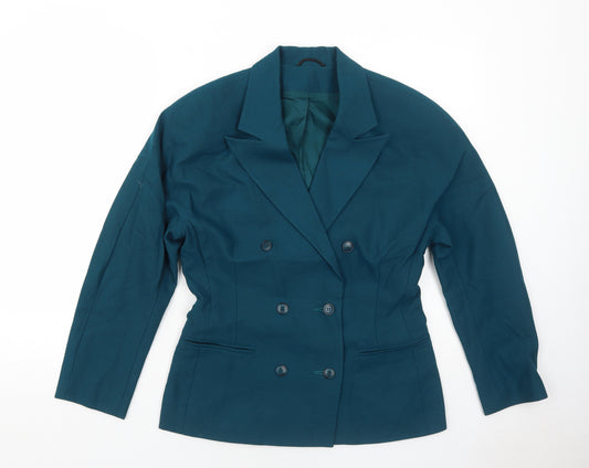 Bickler Womens Green Wool Jacket Suit Jacket Size 10