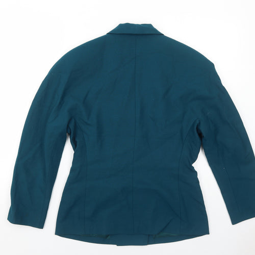 Bickler Womens Green Wool Jacket Suit Jacket Size 10