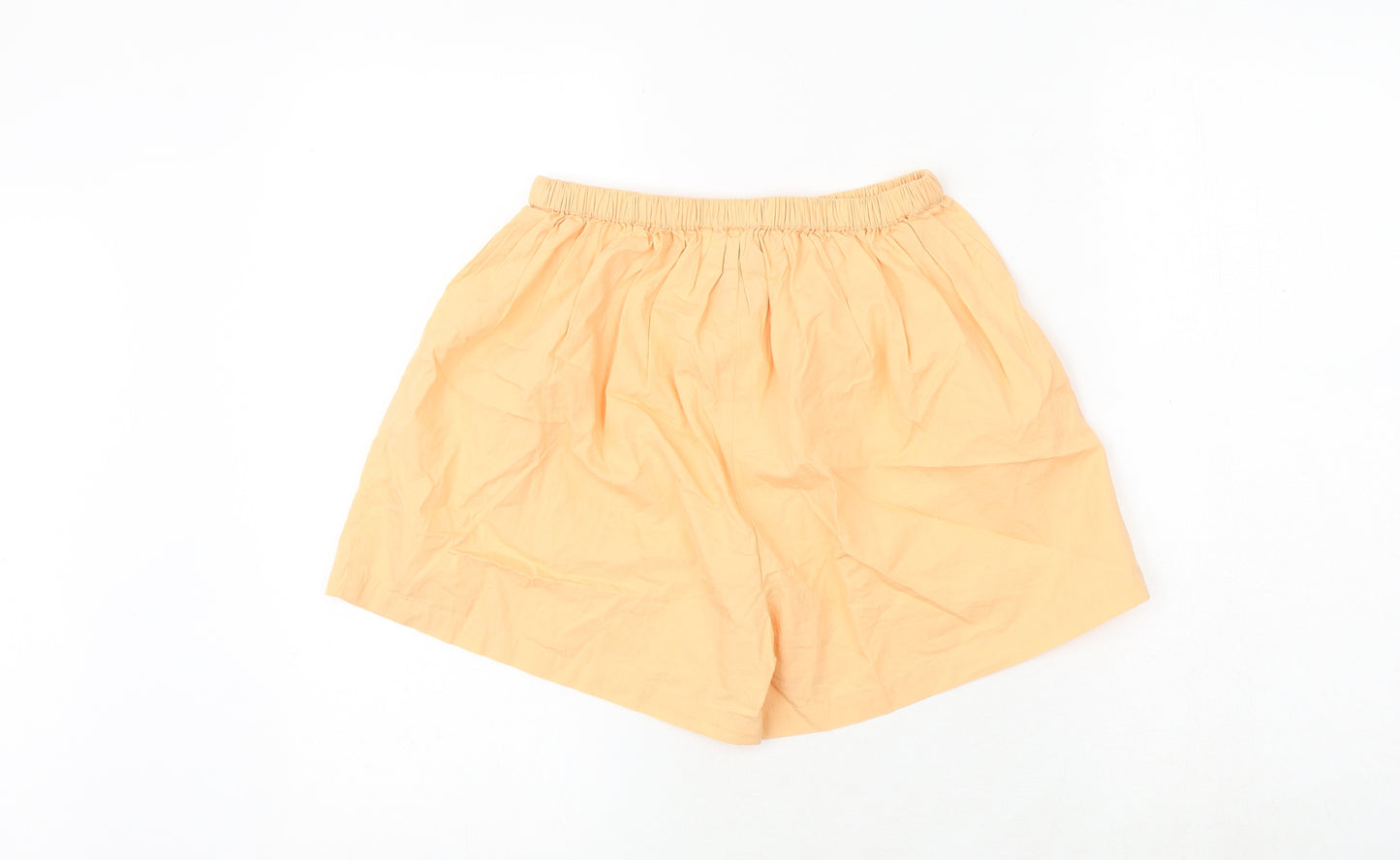 COLLUSION Womens Orange 100% Cotton Basic Shorts Size 6 Regular