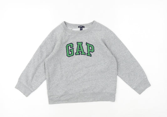Gap Boys Grey Cotton Pullover Sweatshirt Size 4 Years Pullover