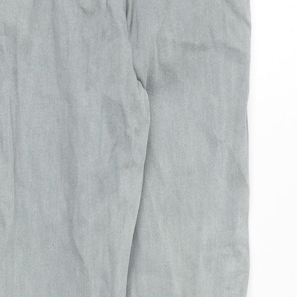 Zara Girls Blue Cotton Straight Jeans Size 9 Years Regular Zip