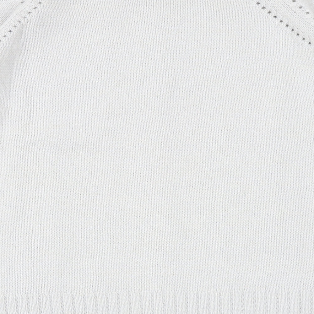 Damart Womens Grey Round Neck Acrylic Pullover Jumper Size 10 - Size 10-12
