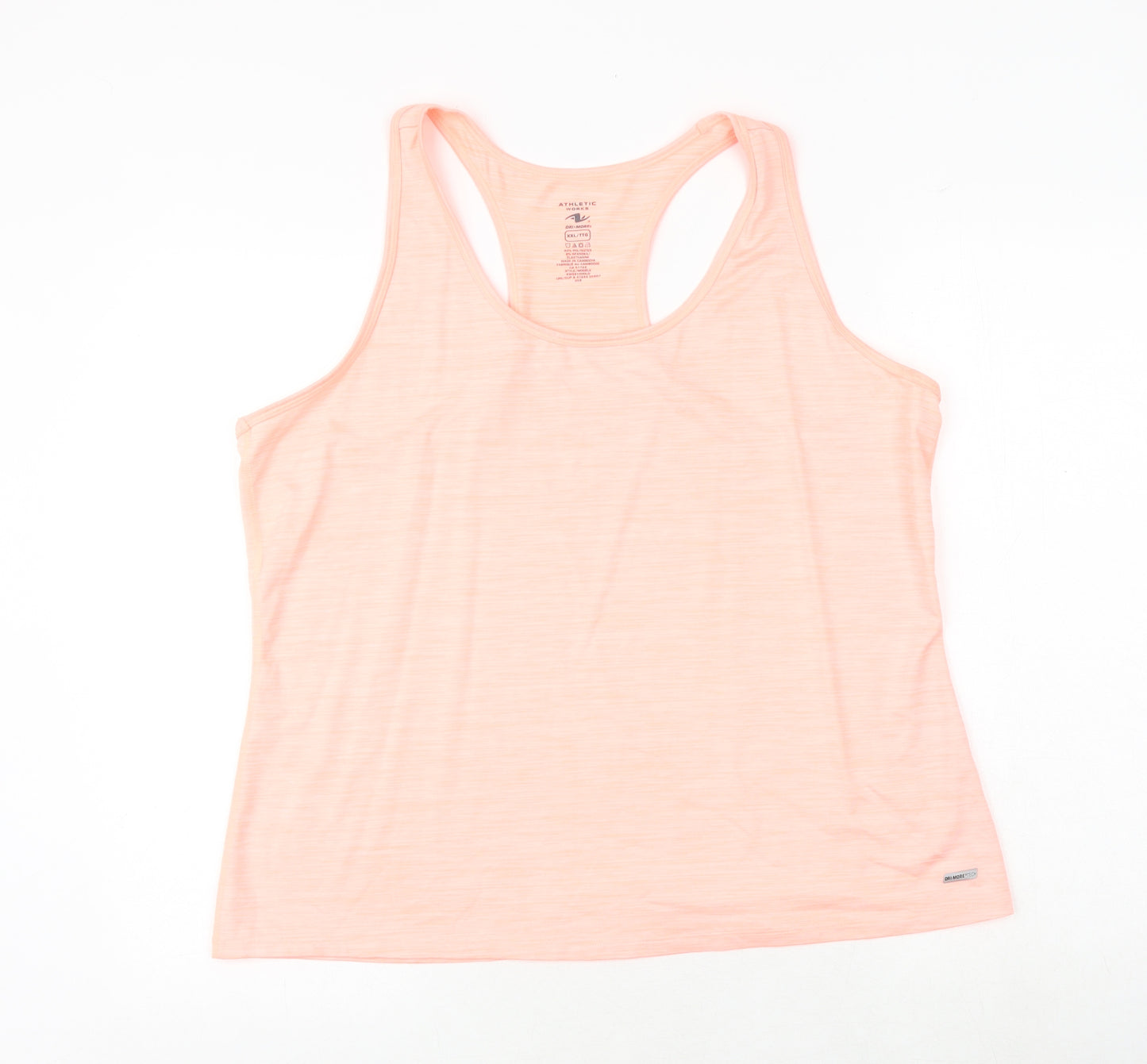 Athletic Works Womens Pink Polyester Basic Tank Size 2XL Round Neck