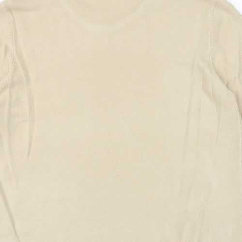 BHS Womens Beige Round Neck Acrylic Pullover Jumper Size 18