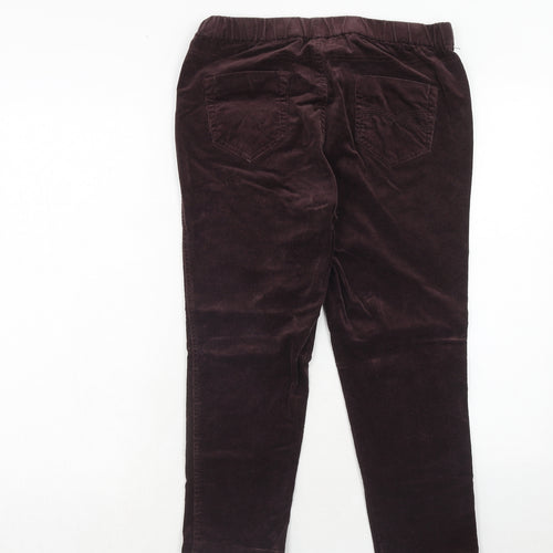 BHS Womens Purple Cotton Trousers Size 14 Regular
