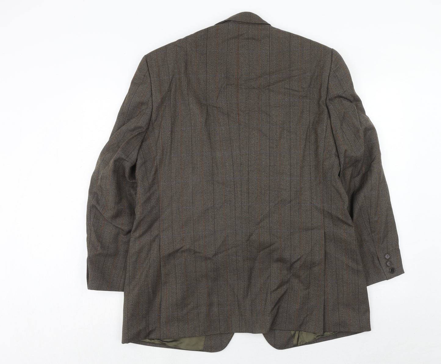 Magee Mens Green Geometric Wool Jacket Suit Jacket Size 40 Regular