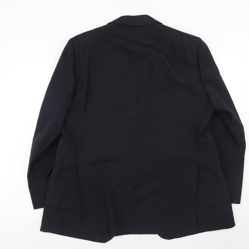 FRAME Mens Blue Polyester Tuxedo Suit Jacket Size 46 Regular