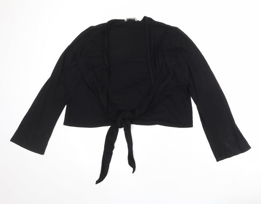 Marks and Spencer Womens Black V-Neck Viscose Cardigan Jumper Size 20 - Size 20-22