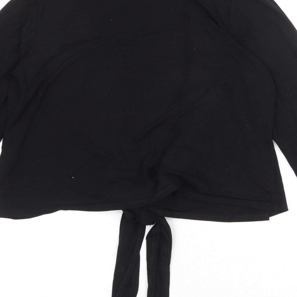 Marks and Spencer Womens Black V-Neck Viscose Cardigan Jumper Size 20 - Size 20-22