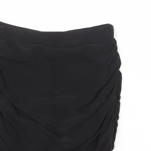 PRETTYLITTLETHING Womens Black Polyester Bandage Skirt Size 4