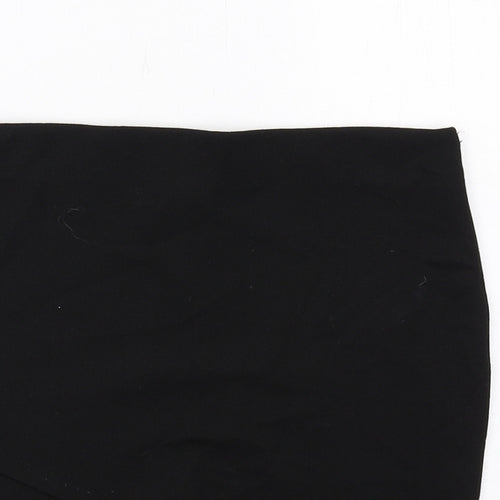 Stradivarius Womens Black Cotton Bandage Skirt Size S