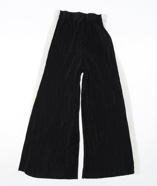 Light Before Dark Womens Black Polyester Trousers Size XS Regular Drawstring
