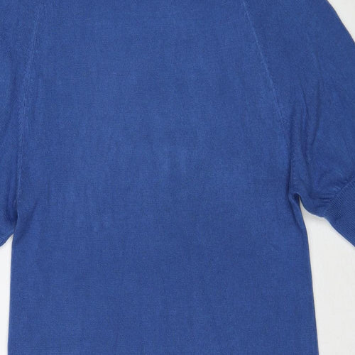NEXT Womens Blue Roll Neck Acrylic Pullover Jumper Size 10
