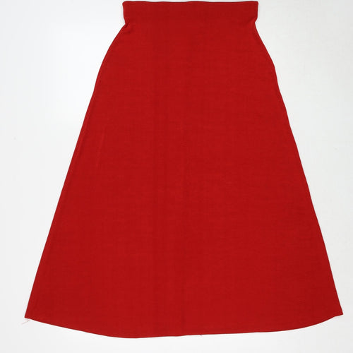 Richards Womens Red Polyester Swing Skirt Size M