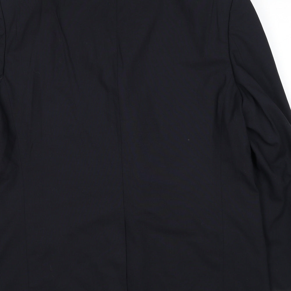 Marks and Spencer Mens Black Polyester Jacket Suit Jacket Size 44 Regular