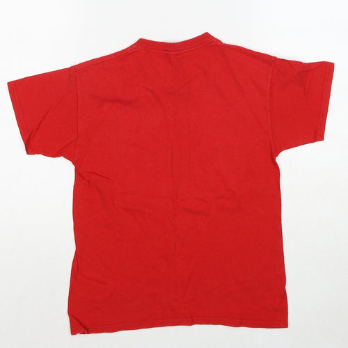 Bubba Gump Boys Red Cotton Pullover T-Shirt Size M Crew Neck Pullover - Slogan