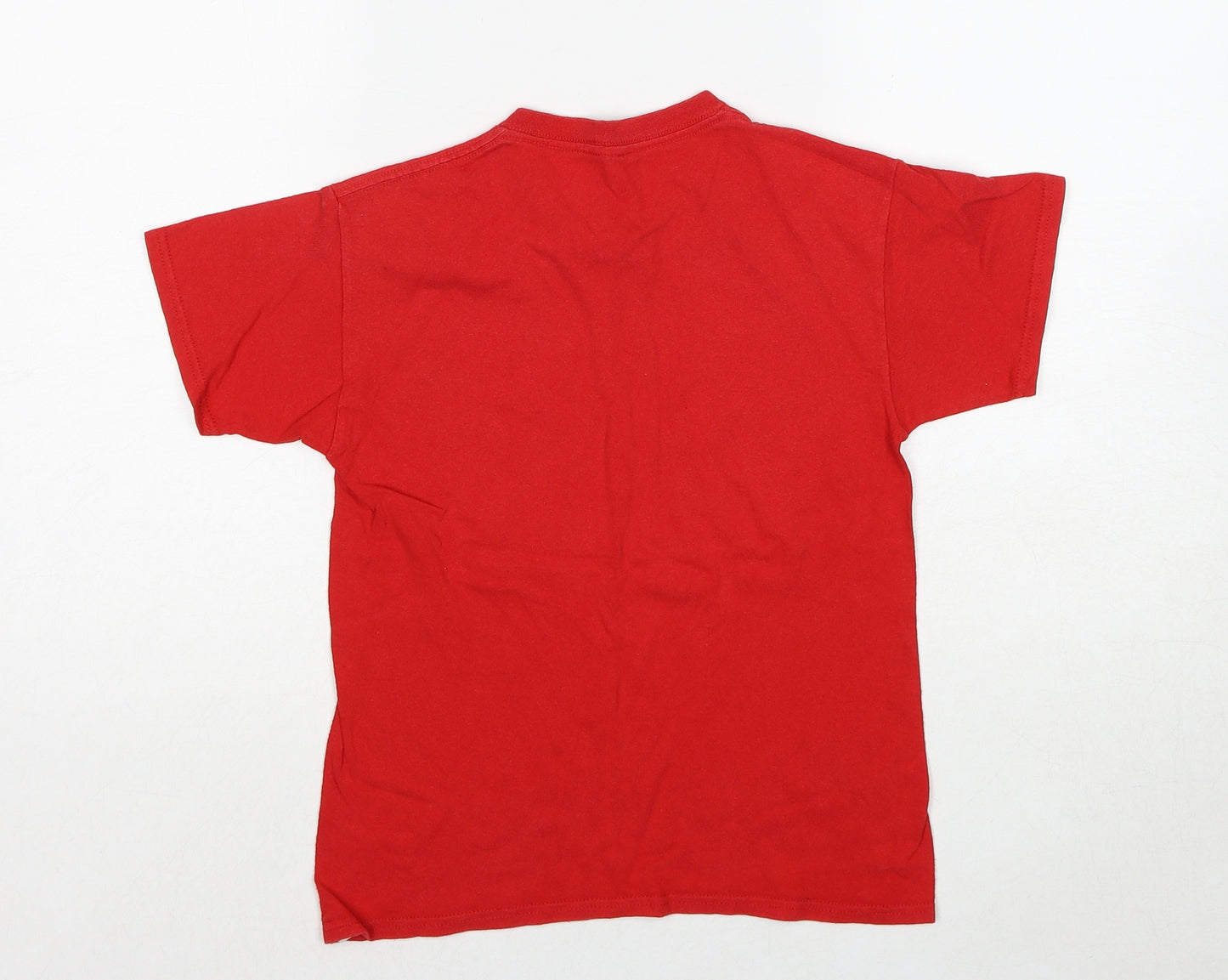 Bubba Gump Boys Red Cotton Pullover T-Shirt Size M Crew Neck Pullover - Slogan