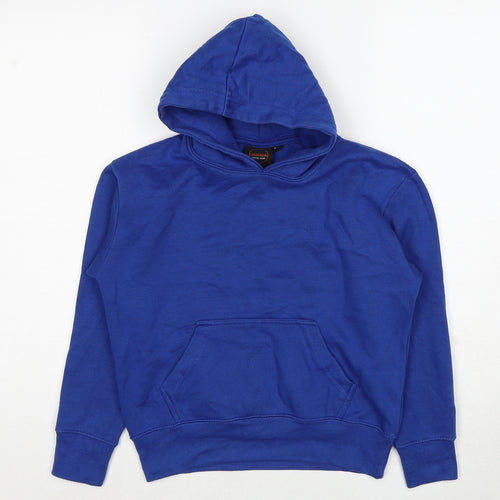 Urban Road Boys Blue Cotton Pullover Hoodie Size 9-10 Years Pullover
