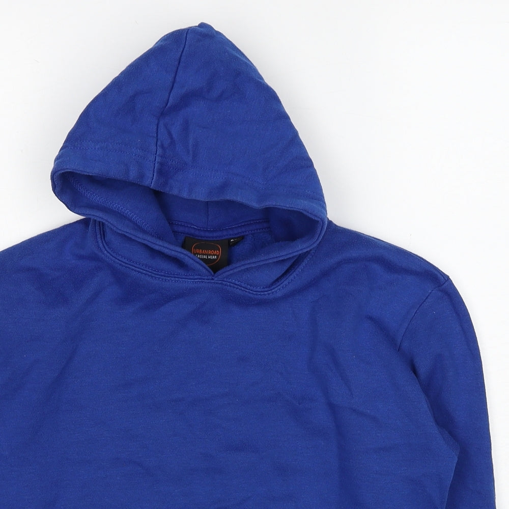 Urban Road Boys Blue Cotton Pullover Hoodie Size 9-10 Years Pullover