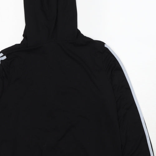 QED London Womens Black Polyester Full Zip Hoodie Size M Zip
