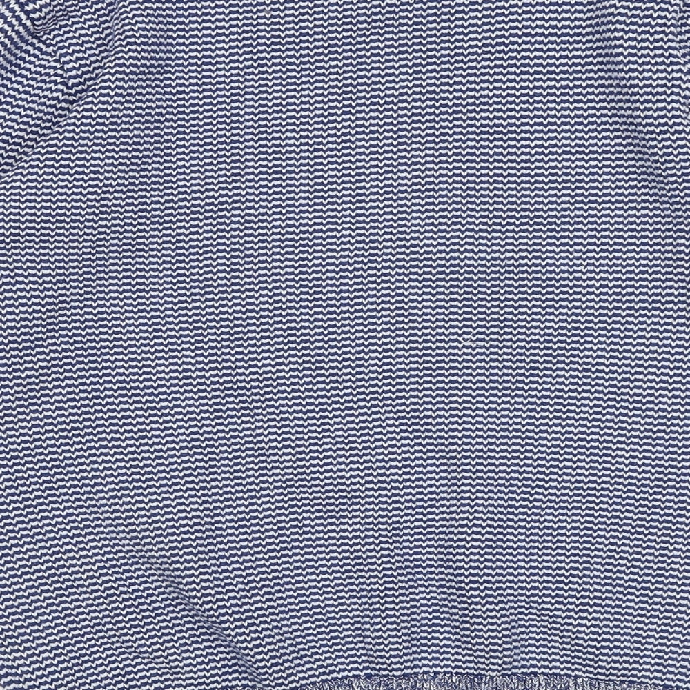 Autograph Mens Black Round Neck Geometric Cotton Pullover Jumper Size L Long Sleeve