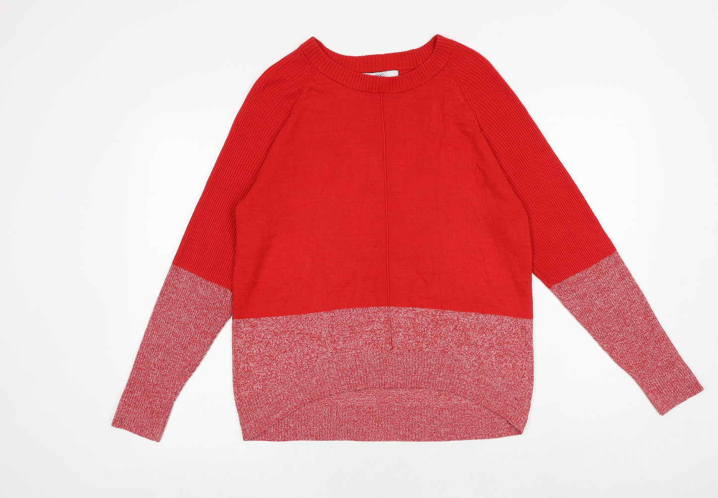 NEXT Womens Red Round Neck Acrylic Pullover Jumper Size S
