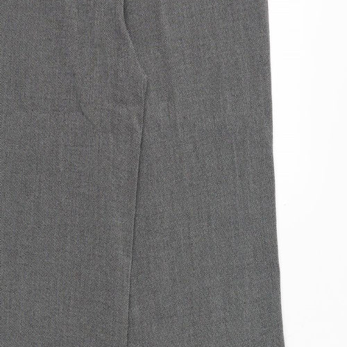 Oasis Womens Grey Polyester Trousers Size 10 Regular Zip