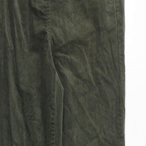 Marks and Spencer Womens Gold Cotton Trousers Size 8 Regular