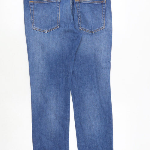 Topman Mens Blue Cotton Straight Jeans Size 30 in Regular Button - Short