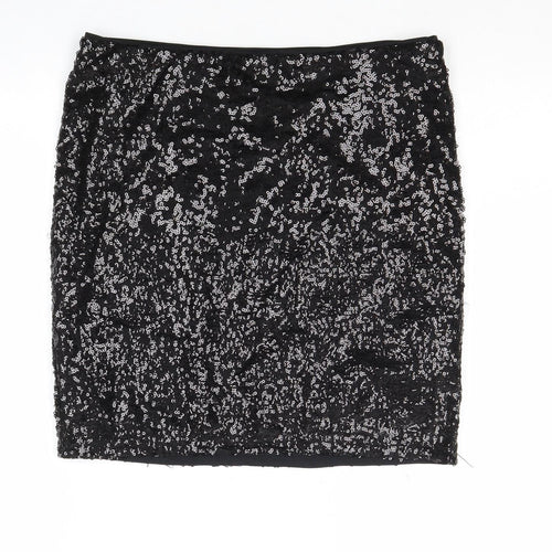 Divided by H&M Womens Black Polyester A-Line Skirt Size M