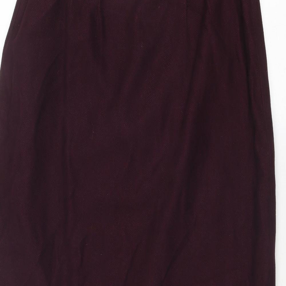 Long Tall Sally Womens Purple Polyester Maxi Skirt Size 14 Zip