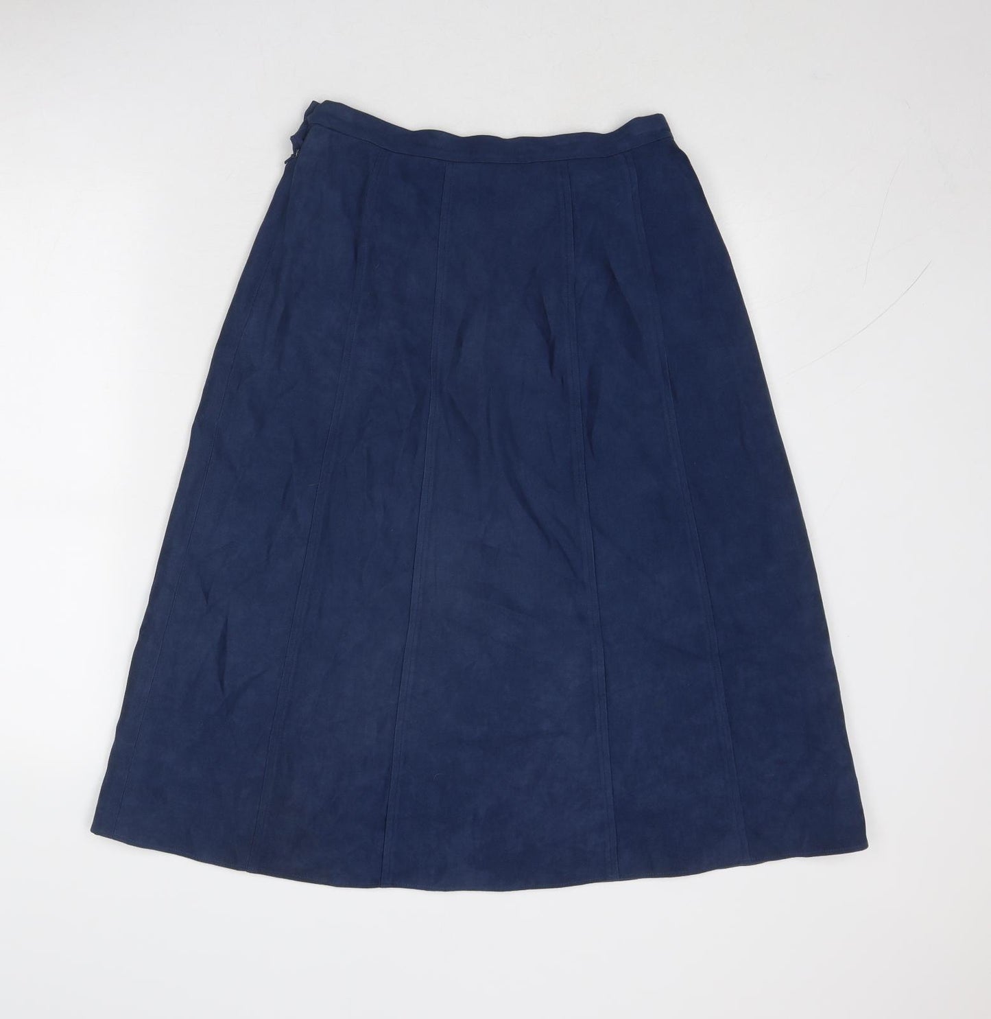 Alexon Womens Beige Viscose Swing Skirt Size 12 Zip