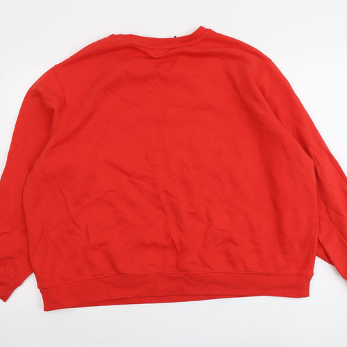 Marks and Spencer Womens Red Cotton Pullover Sweatshirt Size XL Pullover