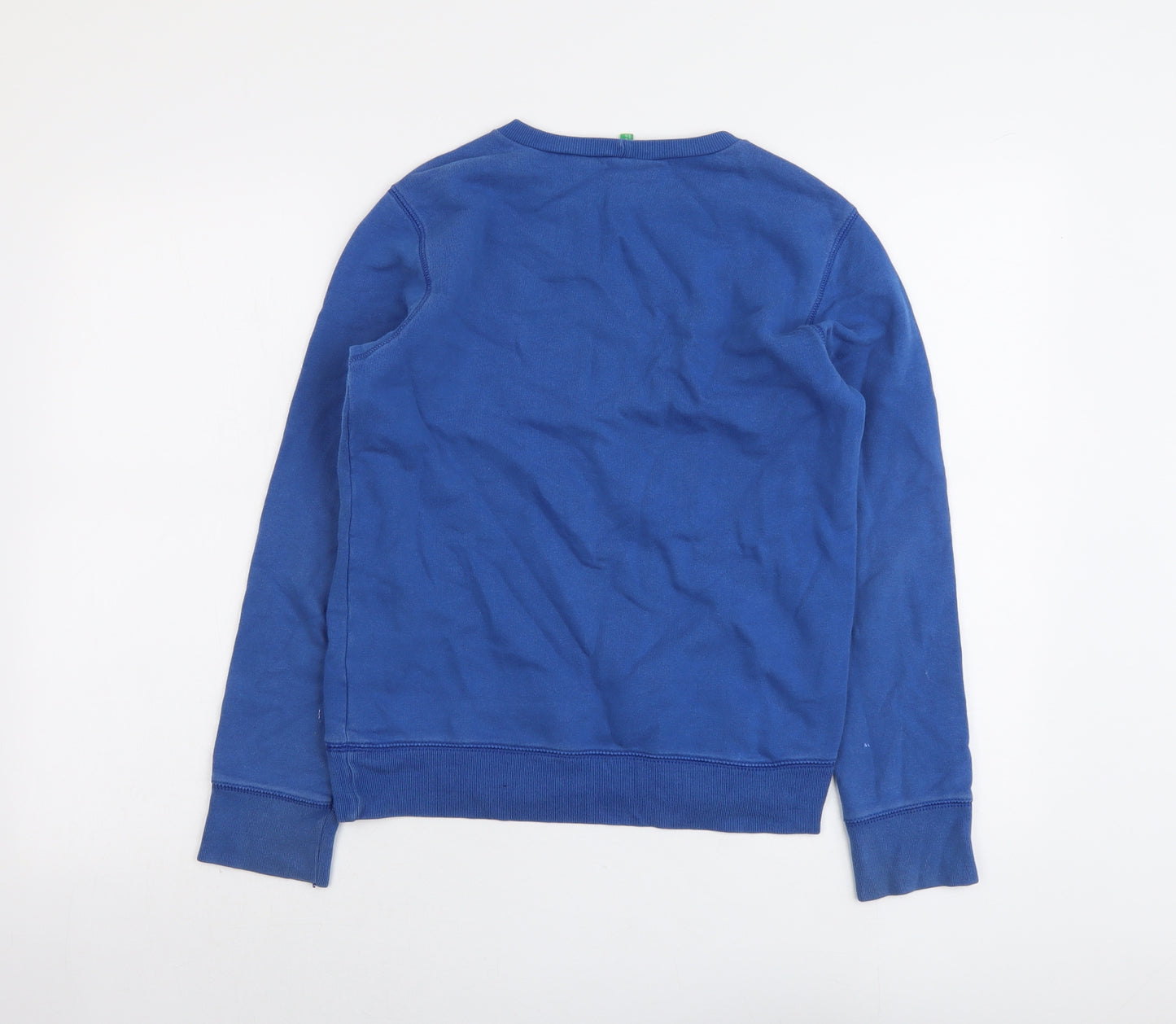 United Colors of Benetton Boys Blue Cotton Pullover Sweatshirt Size 11-12 Years Pullover