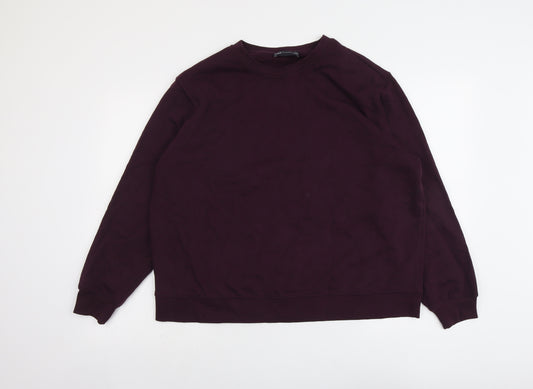 Marks and Spencer Womens Purple Cotton Pullover Sweatshirt Size L Pullover