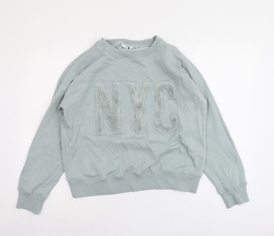 NEXT Womens Green Cotton Pullover Sweatshirt Size M Pullover - NYC