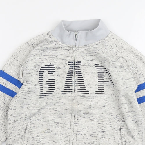 Gap Boys Grey Polyester Full Zip Sweatshirt Size 8-9 Years Zip