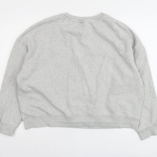 H&M Womens Grey Cotton Pullover Sweatshirt Size L Pullover - Enjouee