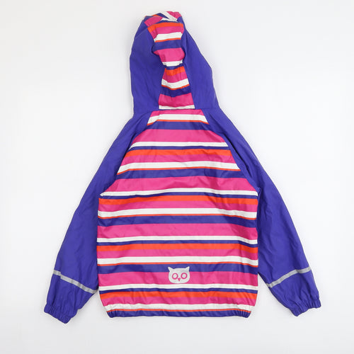 Lupilu Girls Multicoloured Striped Windbreaker Jacket Size 6-7 Years Zip