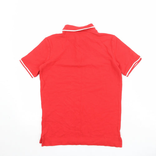 Nike Boys Red 100% Cotton Pullover Polo Size M Collared Button