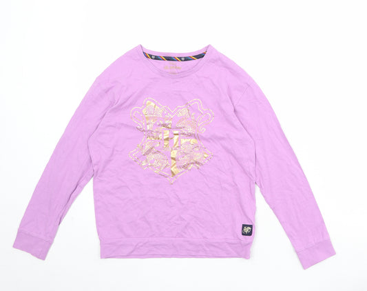 Marks and Spencer Girls Purple Cotton Pullover Sweatshirt Size 11-12 Years Pullover - Harry Potter