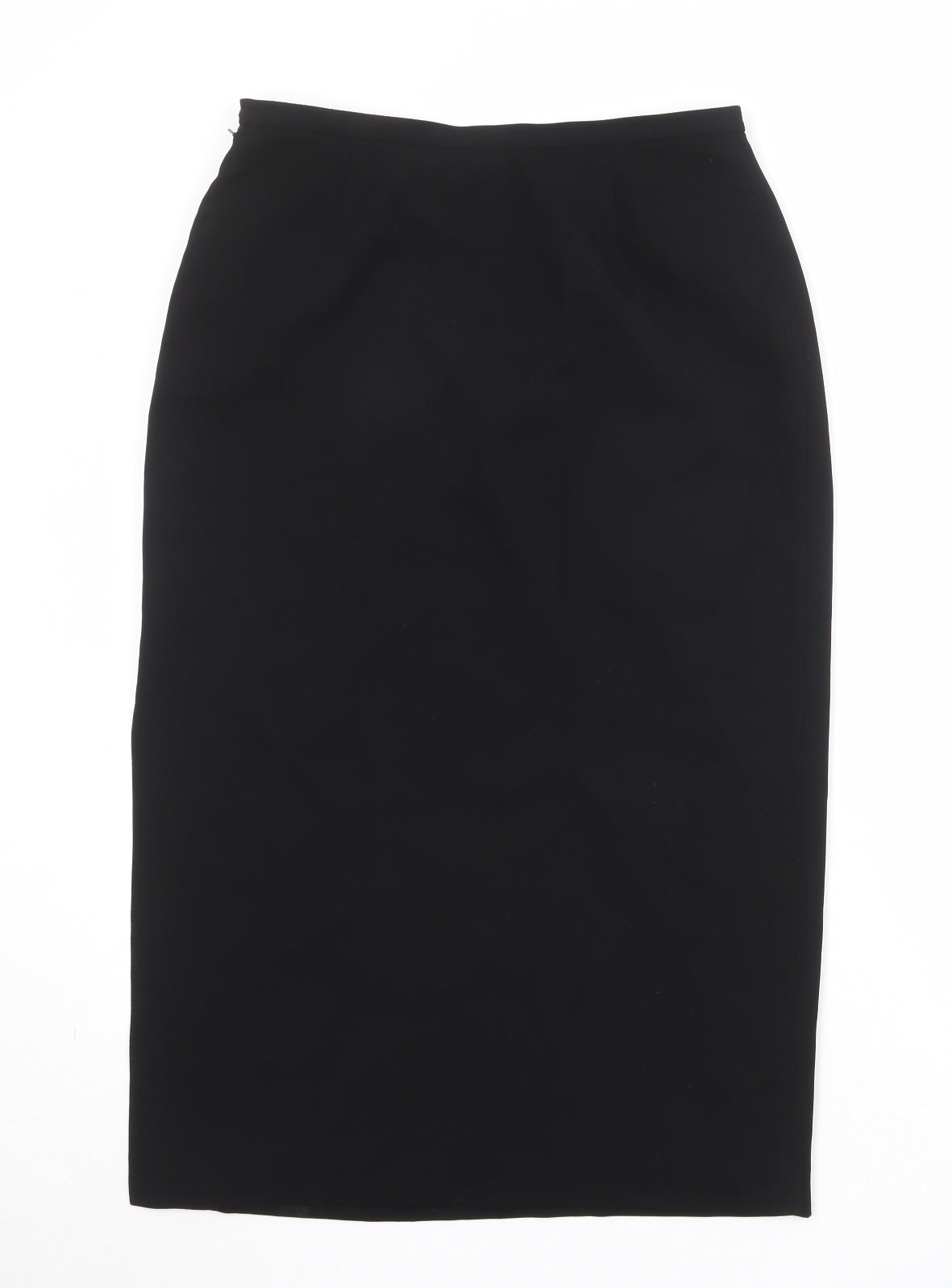 Anne Brooks Womens Black Polyester A-Line Skirt Size 14 Zip