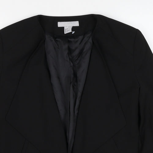 H&M Womens Black Jacket Blazer Size 10
