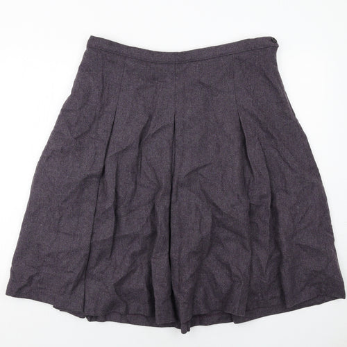 Glenfield Womens Purple Wool Swing Skirt Size 22 Zip